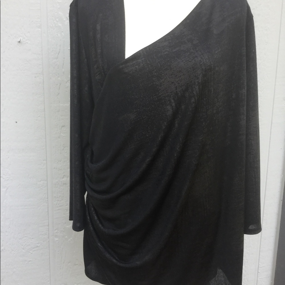 Foil Printed, Asymmetrical Neck Top NWAT.